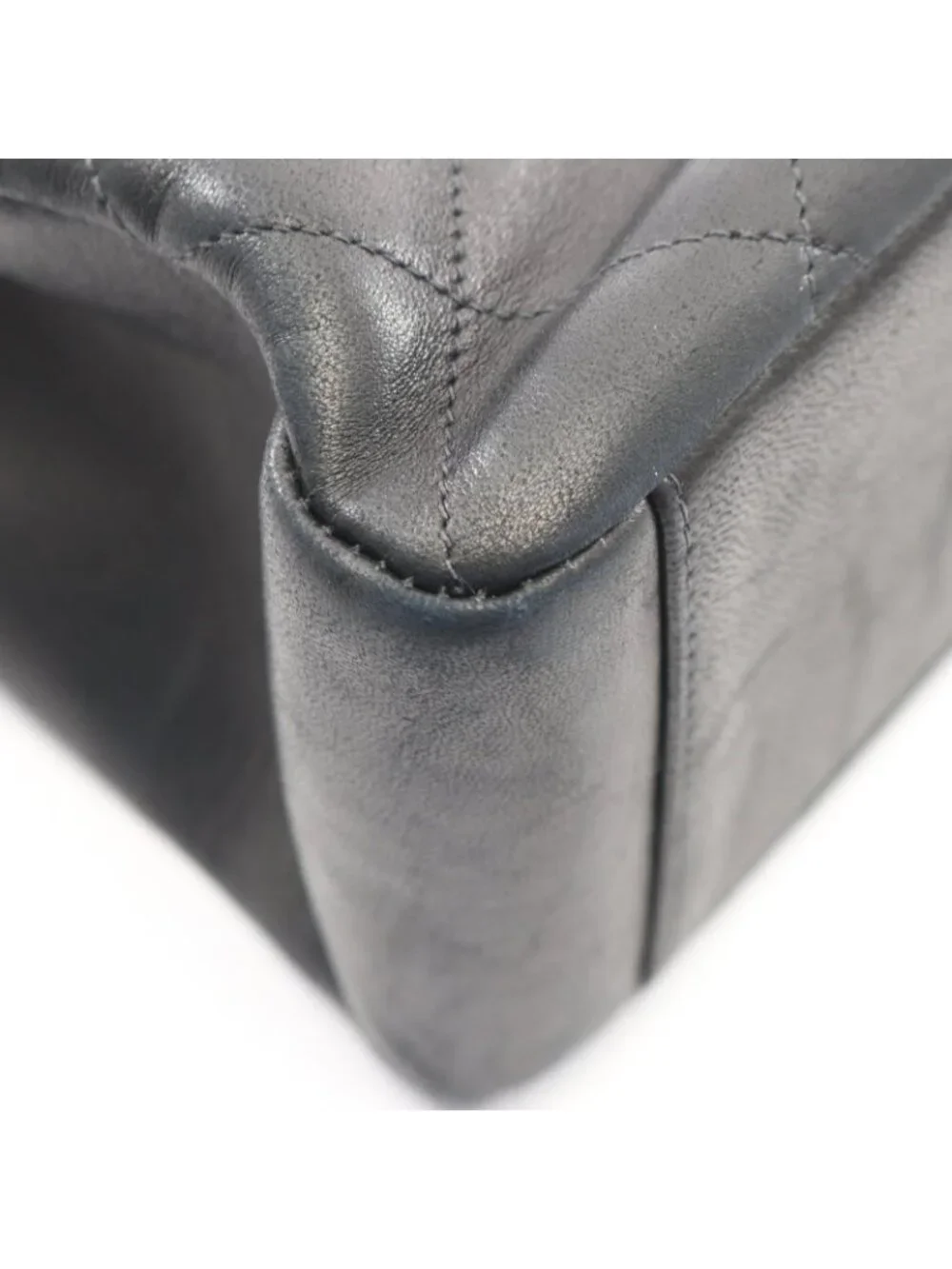 Chanel Shoulder Bag Quilted Black Lambskin CC Logo Snake Chain